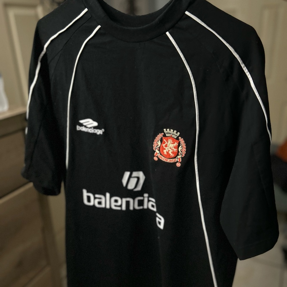 Balenciaga Kids Black Jersey with White Accents